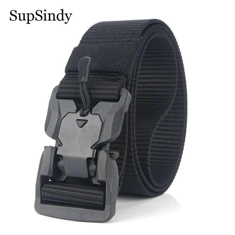 

SupSindy Military Army Combat Tactical belts for Men Quick Release Buckle Man's Canvas belt nylon Training Waistband male strap