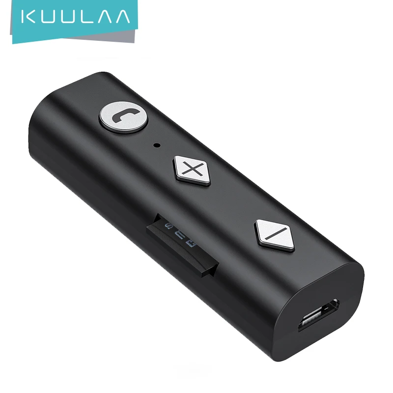 Bluetooth 5 0 приемник KUULAA AUX-адаптер 3 мм для наушников колонок музыкальный