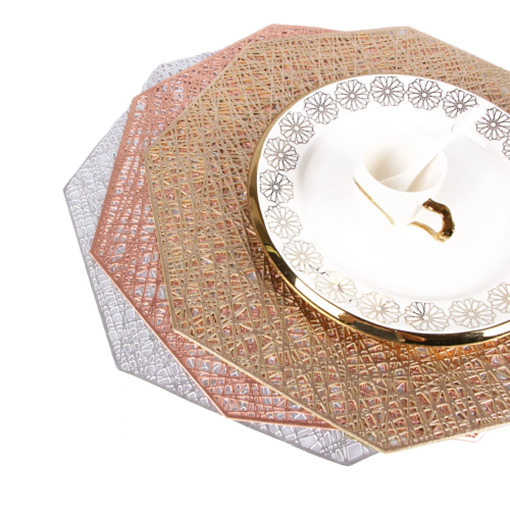 1pcs PVC Place Mats Coasters Dining Table Placemats Non-Slip Washable Table Mats