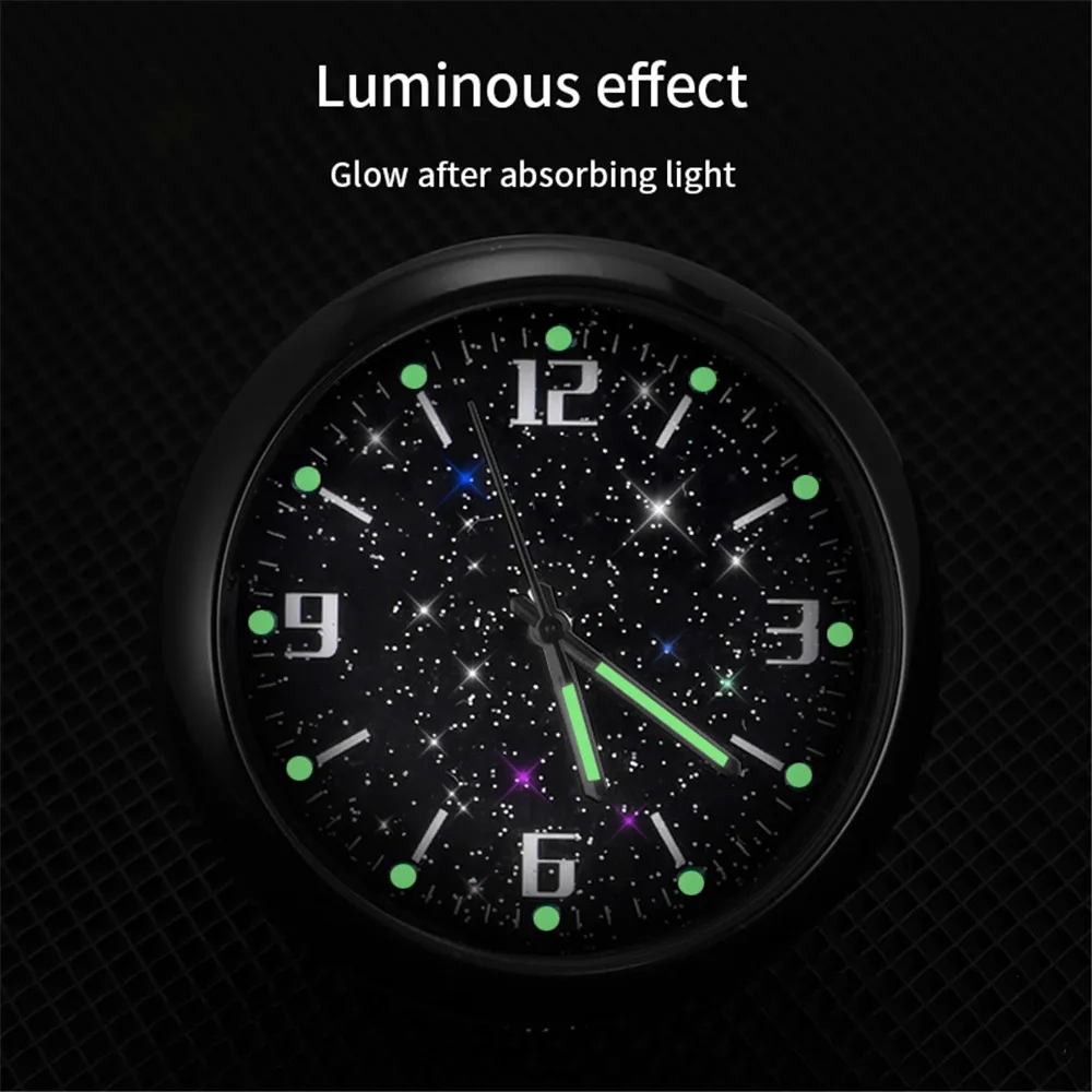 Car Clock Auto Internal Decor Luminous Digital Quartz Watch Outlet Dashboard Air Clip Interior Accessories |
