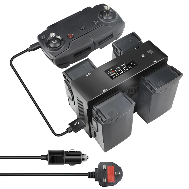 5IN1 многофункциональная домашняя автомобиля Батарея баланс Зарядное устройство концентратор цифровой Дисплей адаптер для DJI Mavic Pro/Air 2/Pro Zoom Air Аксессуары для дрона