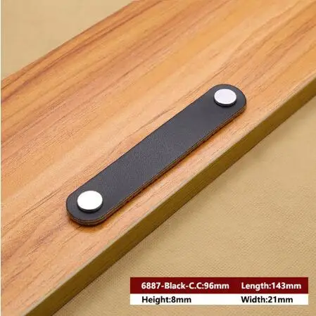 1PCS Leather Handle Bag Handle Drawer Door Knob Brown Black Furniture Handle Hardware Decoration Zinc Alloy Cabinet Dresser MBS0010-8