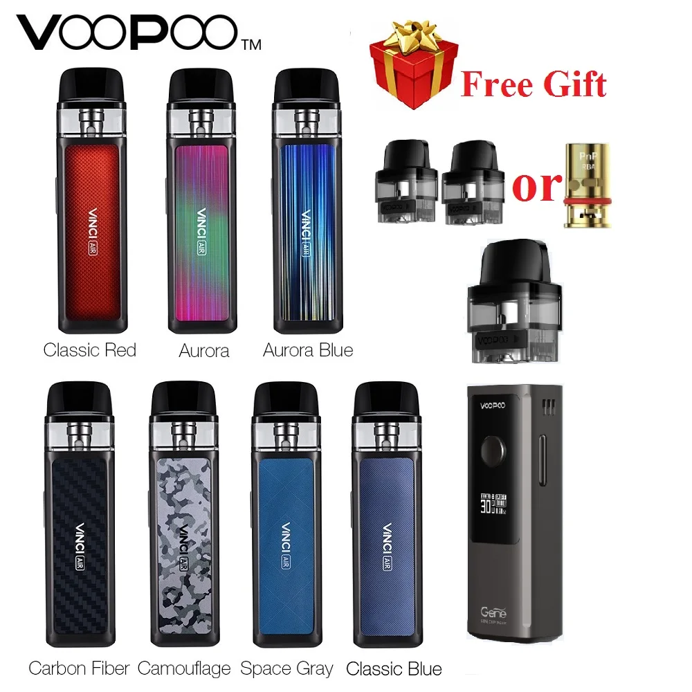 Бесплатная доставка/РБА оригинальный VOOPOO VINCI AIR Pod Комплект с 900 мАч батарея 4 мл