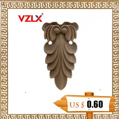 VZLX новая деревянная аппликация Onlay деревянная Декаль деревянные дверцы для мебели Угловые стены дома цветок изысканные современные украшения молдинги