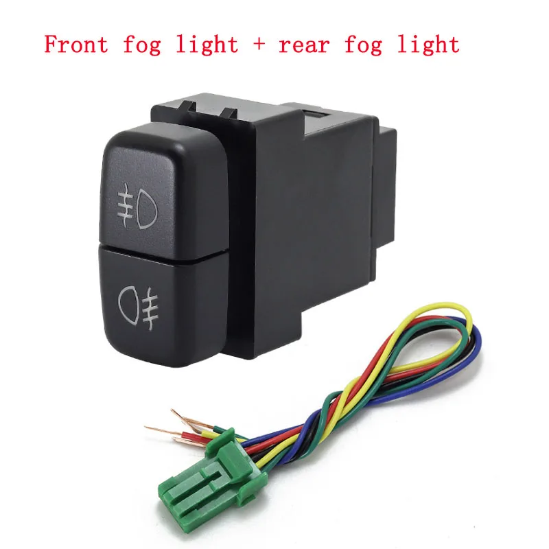 1pc Dual key switch dual fog lights radar LED Headlight power supply Switch Button for Mitsubishi Pajero V97 | Автомобили и