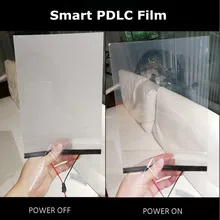 Электрическая самоклеящаяся Смарт PDLC Затемняющая пленка A4 Размер образец 21*29 см на стекло Окно Дверь оттенок домашний кинотеатр Конференц-зал умная пленка