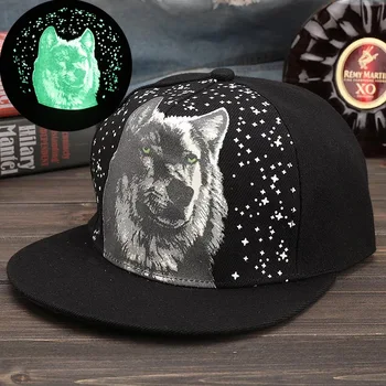 

Korean fashion Luminous baseball cap Men and Women Snapback sport wild fluorescent hip-hop hat flat brim sunshade cap