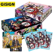Figuras de Anime para niños, caja ciega, Demon Slayer, No Yaiba Kimetsu, colecciones, juego de cartas, coleccionables, juguetes de regalo