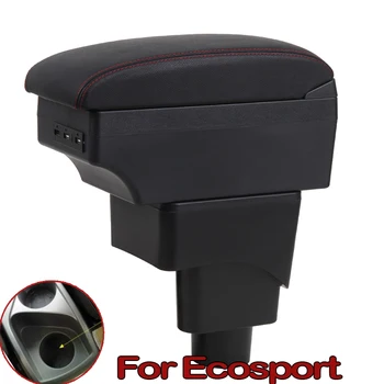 

For Ford Ecosport Accessories Armrest Box Leather Arm Rest Strorage Box Center Console Car-styling Interior 2014
