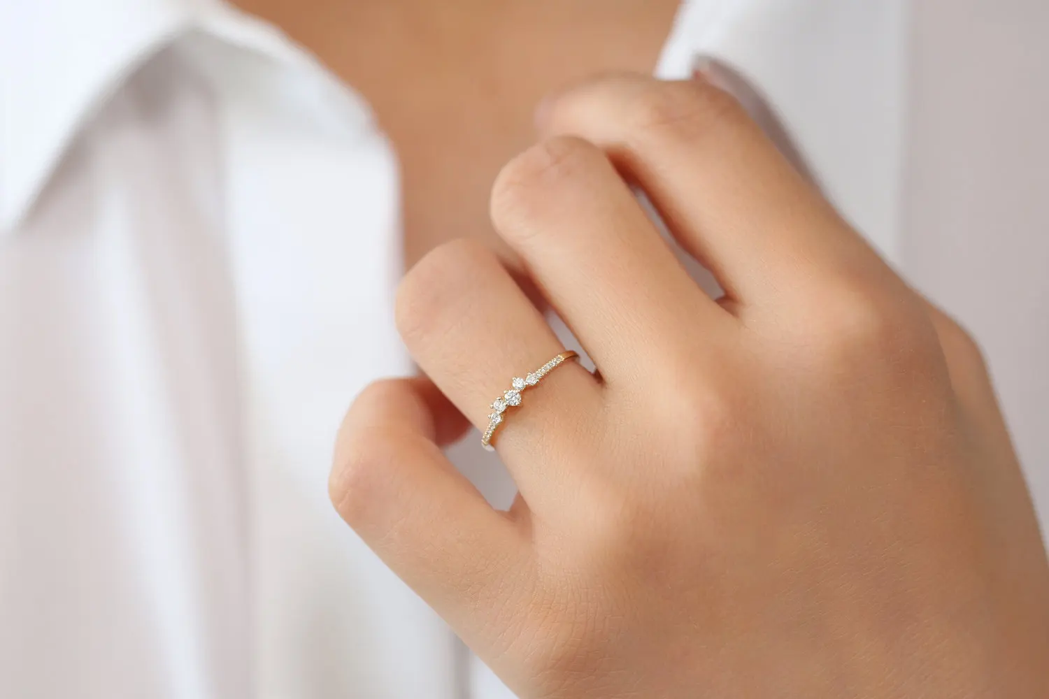 Visisap красивое корейское тонкое кольцо яркое микро инкрустация цирконием кольца для женщин розовое золото цвет обручальные аксессуары B2197