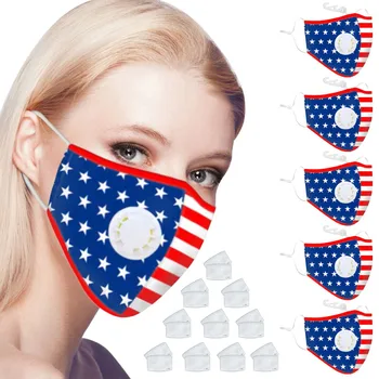 

5pcs Face Cover + 10pc Filter Gasket + 5pc S hook Quick-drying Activated Carbon Washable Reusable mascaras Bag Parts&Accessories