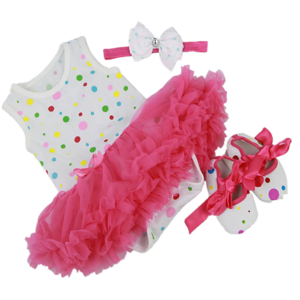 

Top-Grade Doll Dress Suit Fit For 22-23 Inch bebe Reborn Baby Dolls With Headband Kids Birthday Xmas Gift