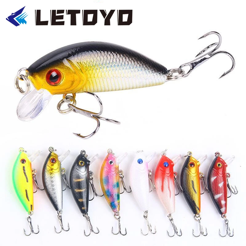 Приманка LETOYO Minnow приманка для морской рыбалки кальмаров блесна маленьких рыб 5 см/4 2 г Товары жесткая