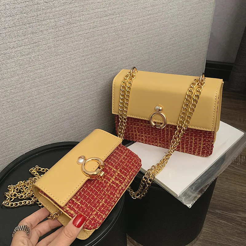

Western Style Women's 2019 New Style Stereo Stereotypes Small Box (Large Small) Shoulder Bag Chain Shoulder Bag Square Sling Bag
