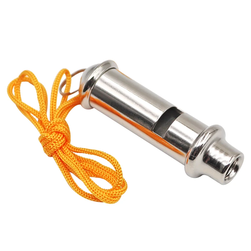 Suministros de entrenamiento de aves, silbato portátil con cuerda de Metal, alarma de silbato para gatos y perros, suministros para mascotas