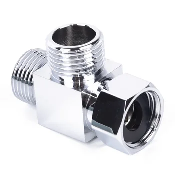 

G1/2inch 3-Way Shower Diverter Valve Head Adapter For Arm Mounted T-Adapter Universal Assembly Home Improvement