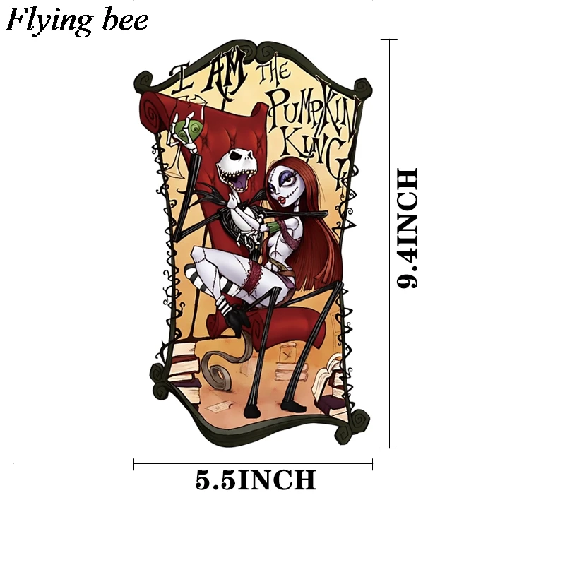Flyingbee Кошмар перед Рождеством DIY теплопередающие пластыри одежда наклейки футболка украшения термопресс пластыри X0661