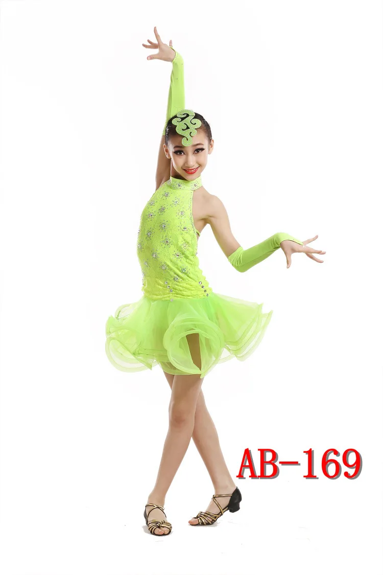 Платье детское для латиноамериканских танцев костюм румбы униформа детской