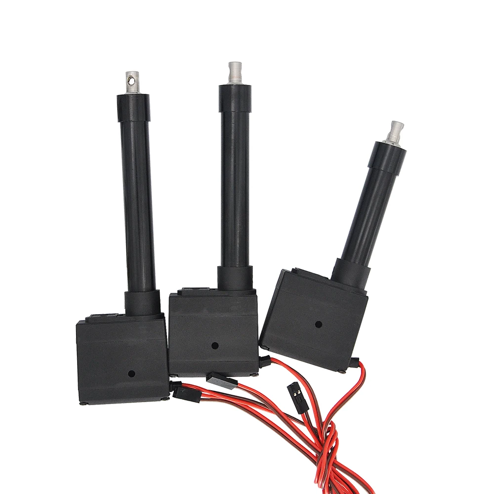 

New Electric Hydraulic Cylinder With Servo For HUINA 22CH 1:14 1592 RC Alloy Excavator Simulation Upgrade Black Metal Push Rod