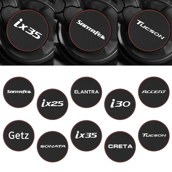 

1pcs Car non-slip Mat Case Water coaster pad For hyundai Tucson Accent Elantra ix35 i30 Creta Getz Santa fe ix25 Car Accessories