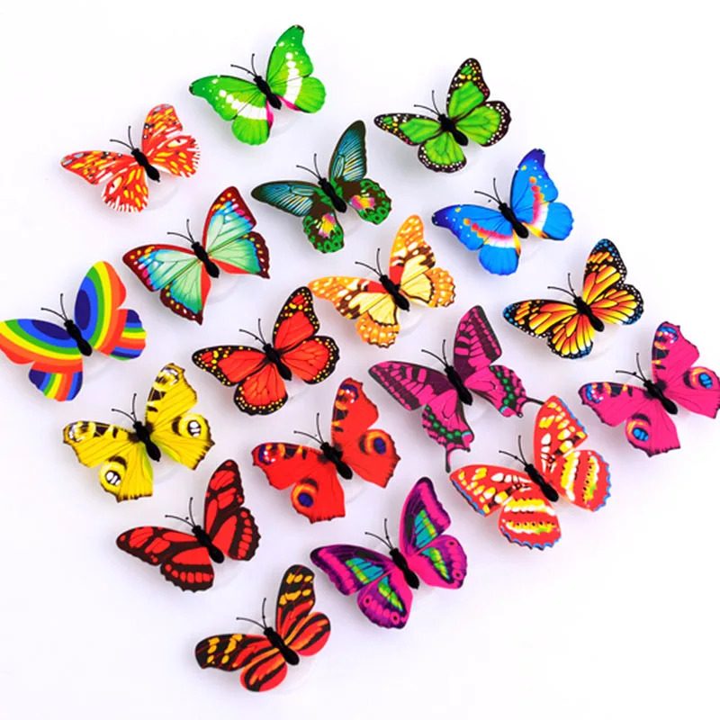 4pcs Butterfly Colorful Small Night Light Butterfly-shaped Led Light Doll Night Light Toys