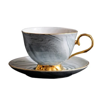 

Marble Phnom Penh Ceramic Coffee Cup and Saucer Set Afternoon Tea Cup Lovers Gifts