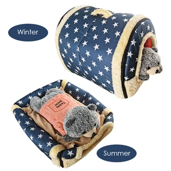 

Dog Pet House Bed Dogs Cats Small Animals Cama Perro Hondenmand Panier Chien Legowisko Dla Psa Dual-use Foldable Pet Shed House