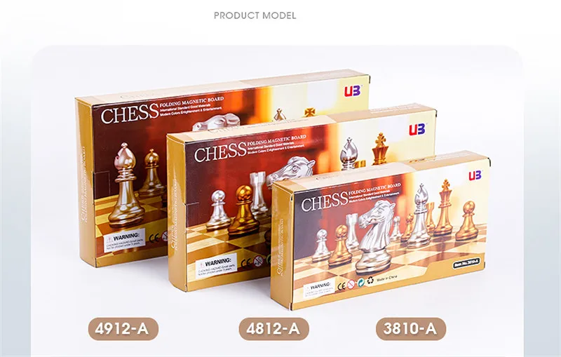 Английская версия, международные шахматы, шахматы, шахматы цвета золота и серебра, Складные Магнитные Шашки, шахматы 3810A 4812A 4912A, 3 размера