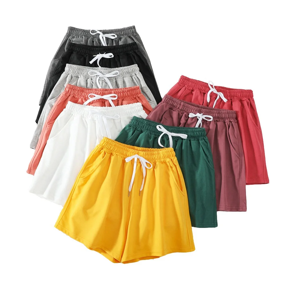 

Muyogrt 9 Color Loose Shorts Women Summer Pockets Drawstring Shorts Casual Soft Workout Running Shorts Homewear Plus Size 2XL