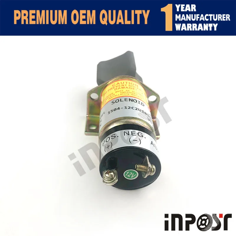 Электромагнит отключения подачи топлива клапан для Kubota, 1504-12C2U1B1S1, 12V 2 Клеммы