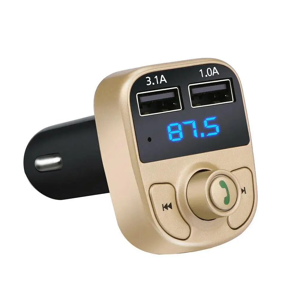 Беспроводной Bluetooth Handsfree автомобильный комплект fm-передатчик MP3-плееры двойной USB зарядное устройство