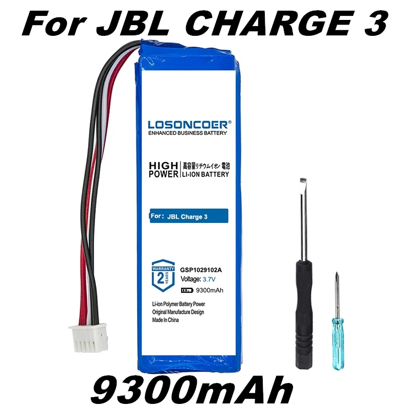 9300 мАч GSP1029102A(CS-JML330SL) аккумулятор для JBL Charge 3(пожалуйста, дважды проверьте место 2 красных проводов на вашем старом аккумуляторе