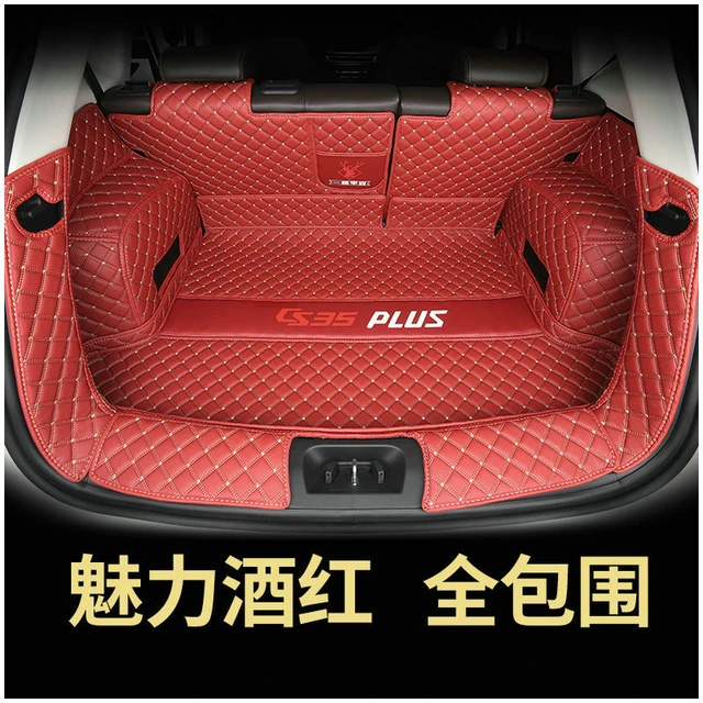 Changan CS35 Plus – tapis de coffre en cuir personnalisé, doublure Cargo  Durable, couverture complète, accessoires de décoration intérieure arrière  - AliExpress