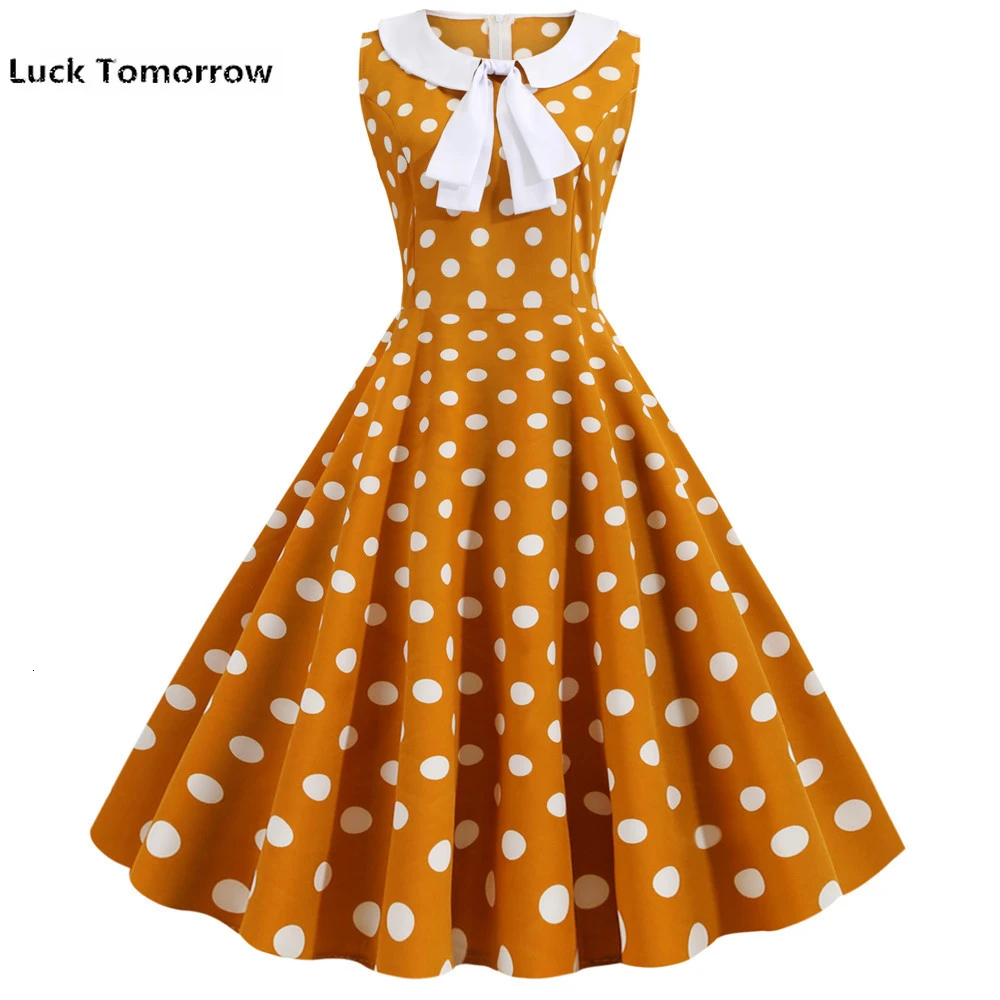 2019 модное платье с воротником в стиле Питера Пэна Ретро стиль 50S 60 S винтажное