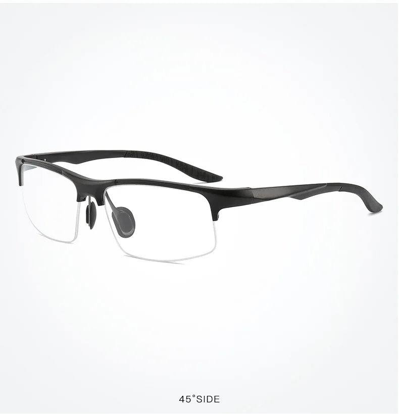 Новая оправа для очков, простые очки, модные деловые мужские спортивные плоские зеркальные очки для близорукости, оправа для очков, Al Mg, полуоправа, оптические очки