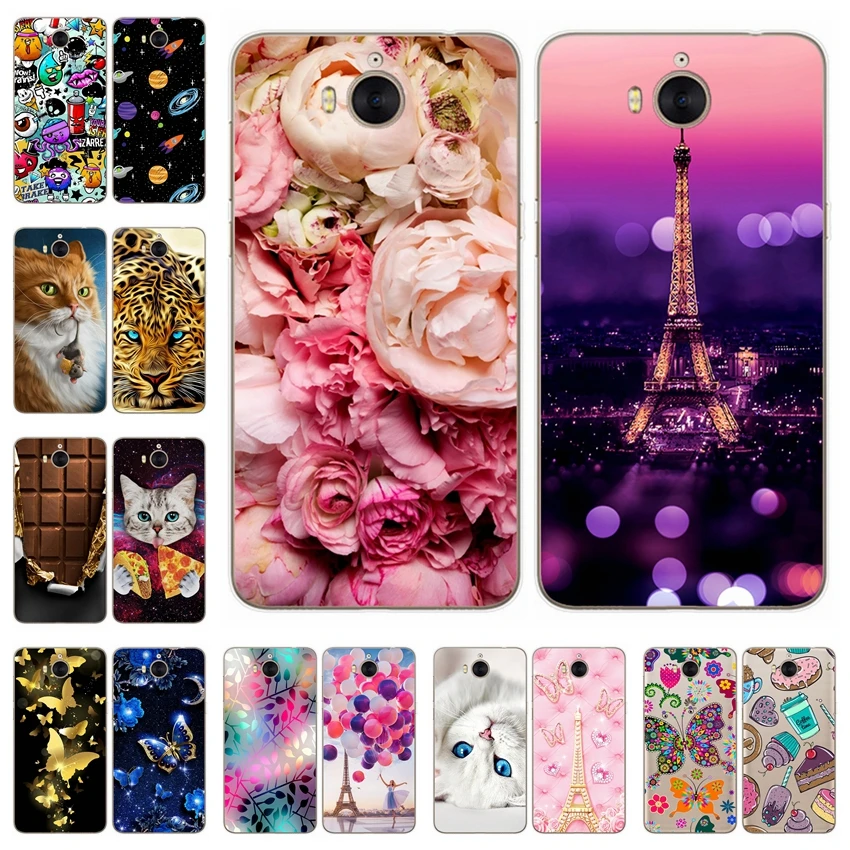 Soft Silicone 5.0&quot Huawei Y3 2017 Y5 Y6 Case Cover Paint TPU Phone Back Protect Y 3 5 6 Funda |