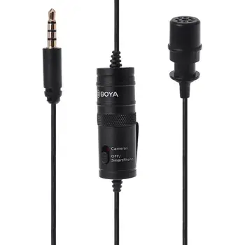 

BOYA BY-M1 Video Record Microphone for iPhone Mobile phone Vlog Lapel Mic Lavalier Microphone for DSLR Camera Camcorder