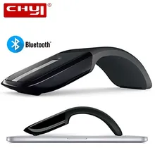 CHYI Bluetooth pliable sans fil souris pliante Arc tactile souris 1200DPI optique ordinateur Bluetooth Mause pour Microsoft PC portable(China)