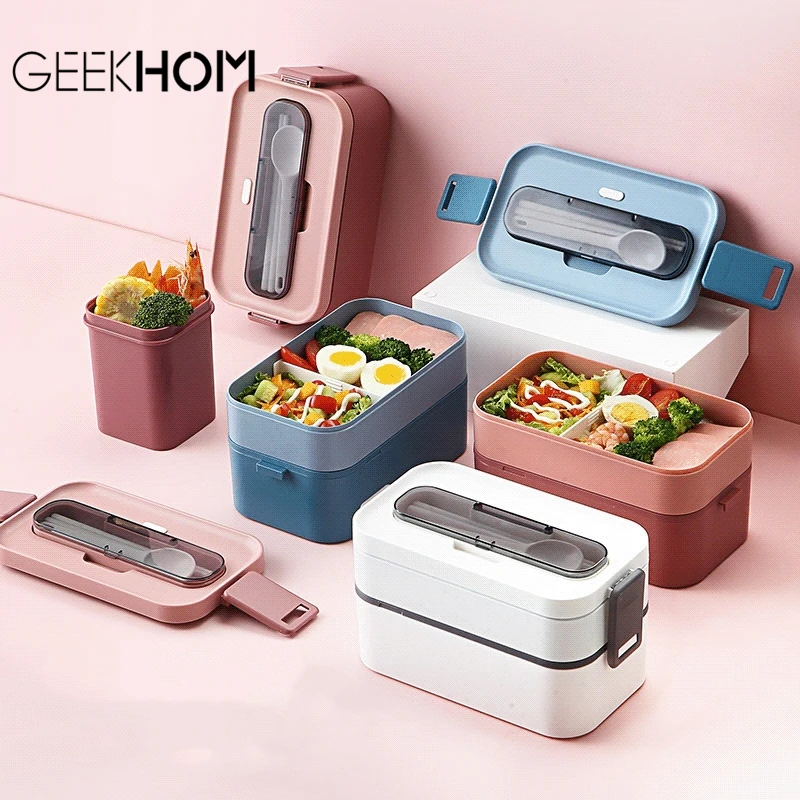 

Bento Box Japanese Style Portable Lunch Box for Kids School Children Stainless Steel Food Container Bento Lunchbox With Soup Box