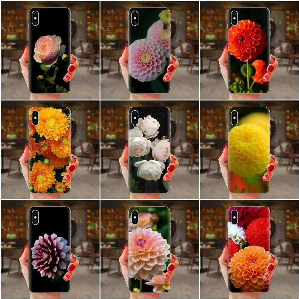 Ультратонкий чехол с цветочным рисунком Dahlia Pinnata Cav для HTC Desire 530 626 628 630 816 820 One A9 M7 M8