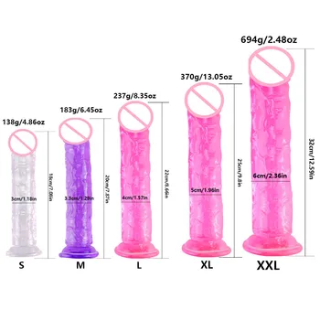 Realistic Huge Dildos for Women Soft Jelly Big Dildo Suction Cup Crystal Penis Anal Butt Plug  Erotic Sex Toy for Women Adult 18 4