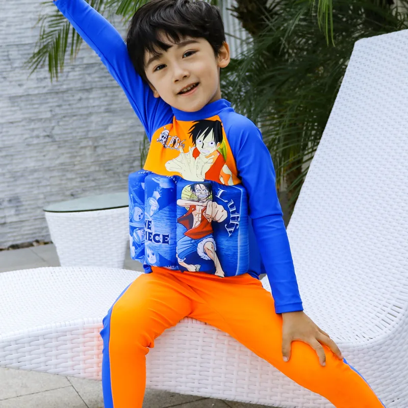 

2019 New Style CHILDREN'S Buoyancy Swimsuit Baby BOY'S Boy BABY'S Bathing Suit One-piece Long Sleeve Floating