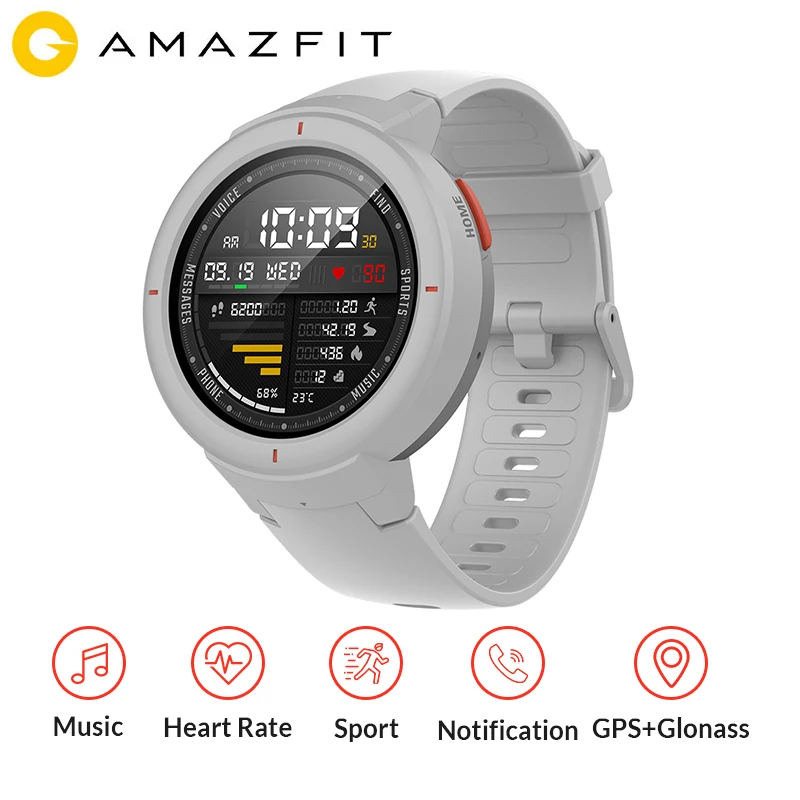 

Global Version AMAZFIT Verge GPS Smart Watches 1.3" AMOLED Screen HR answer calls Built-in NFC Support Mi home smart control