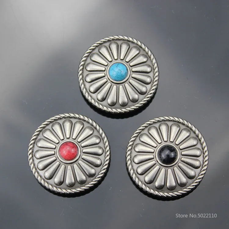 

DIY Leather Tools and Leather Three Colors of Chrysanthemum Decorative Button Cloth Button Analogue Pine Button Suture Button
