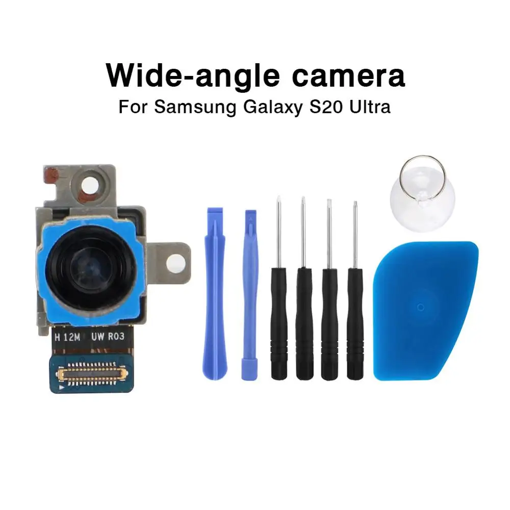 

Wide Angle Camera For Samsung Galaxy S20 Ultra Original Camera Replacement Part Flex Cable Phone Accessories With Open Tool Set