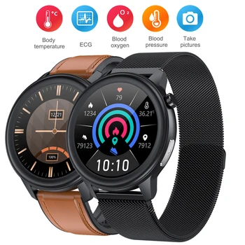 

E80 Smart Bracelet Body Temperature ECG Blood Pressure Blood Oxygen Heart Rate Health Monitoring Step Counter Sports Watch