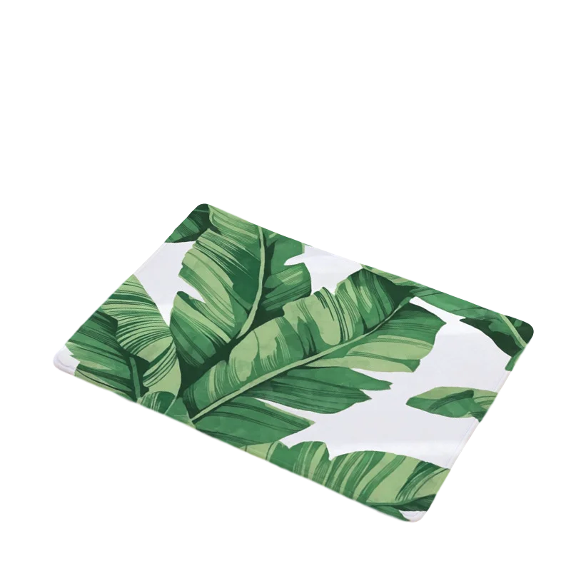 19 Daily Carpet Door Modern Banana Leaf Printing Carpet Flooring Mats Outdoor Living Room Kitchen Bathroom Door Antiskid Strip - Цвет: 19