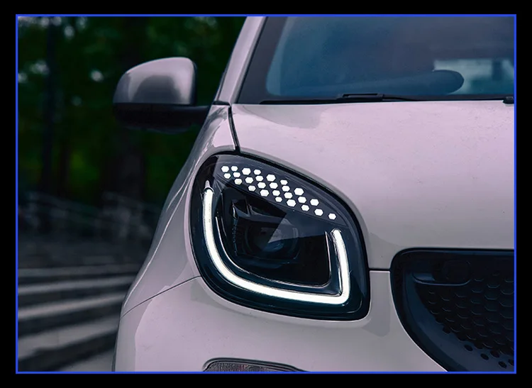 Автомобильный Стайлинг для BENZ smart фары ангельские глазки- для BENZ smart светодиодный световой бар Q5 Биксеноновые линзы светодиодный ламповый проектор