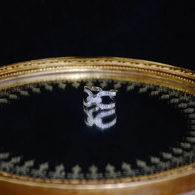 Micro Inlaid Open Ring For Women