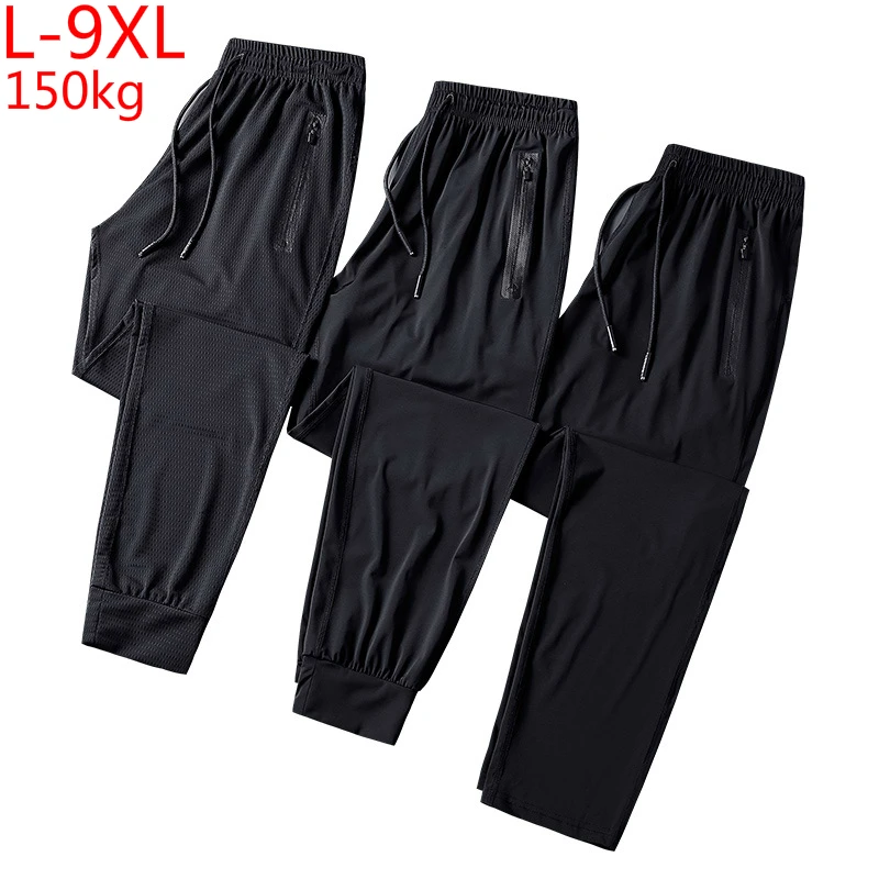 Flash Sale Pantalones enteros de cintura holgados para hombre, pantalones de malla genial con estampado informal supergrande, elásticos, de verano, talla 5XL, 6XL, 7XL, 8XL, 9XL, novedad jlOkVJKwl